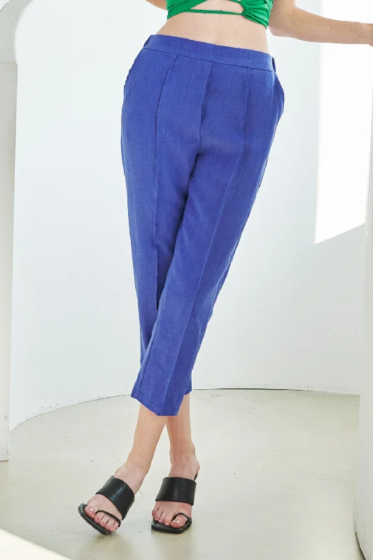 Women's Jodhpurs with Tapered LegElinor Linen Straight-Leg Pants