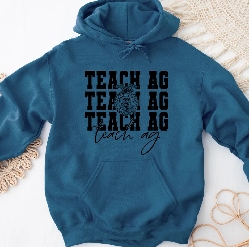 Women's Hooded Sweatshirts with Linen LiningTeach AG Emblem Hoodie (S-3XL) Unisex - Multiple Colors!