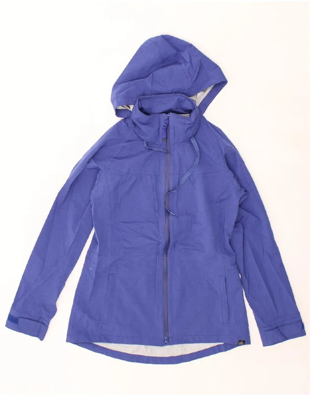 Women's Coats with CollarPRANA Womens Hooded Rain Jacket UK 14 Medium Blue Nylon