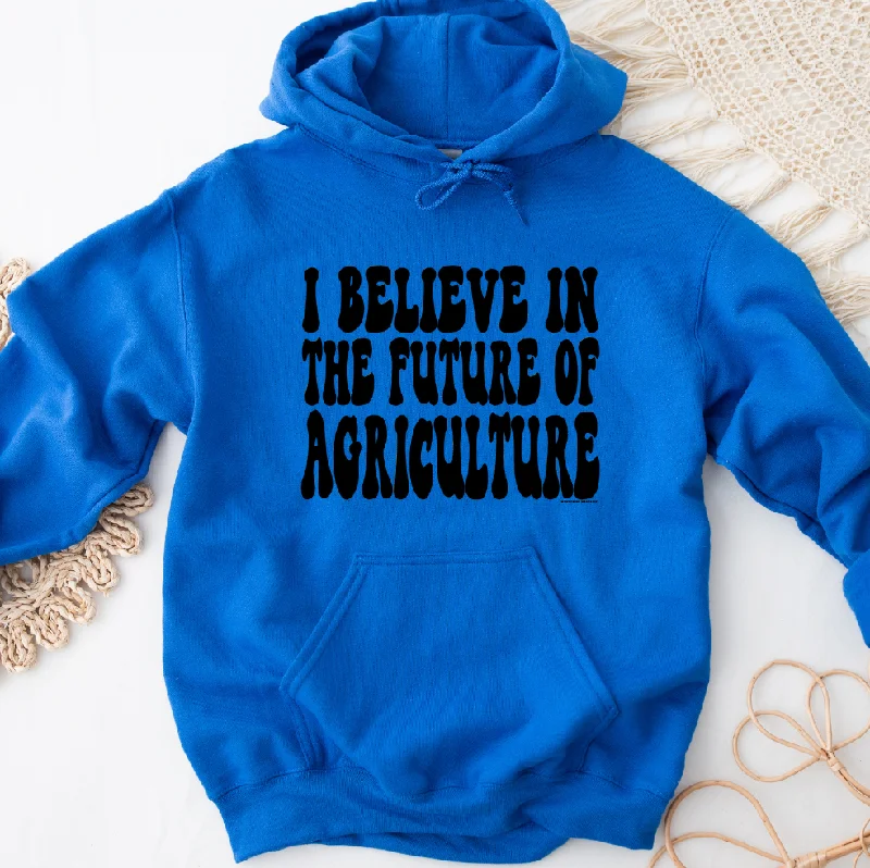 Women's Hooded Sweatshirts with Brocade LiningGroovy I Believe In The Future Of Agriculture BLACK INK Hoodie (S-3XL) Unisex - Multiple Colors!