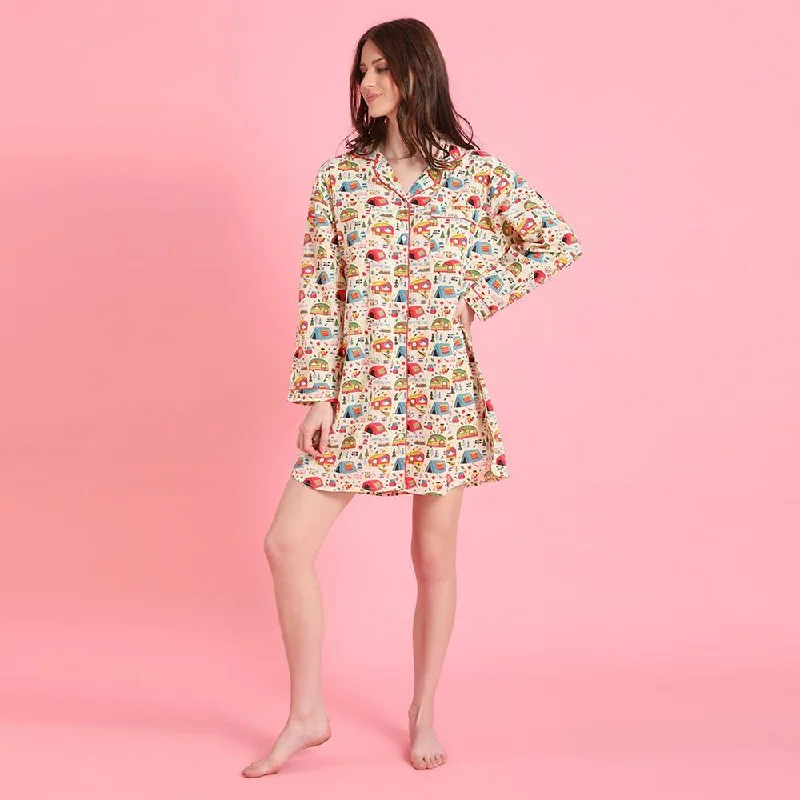 women's pajamas with hidden pocketsCamp Nightshirt