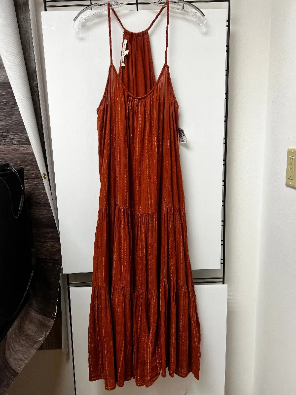 Women's Boat-Neck DressesDress Casual Maxi By Anthropologie In Bronze, Size: L