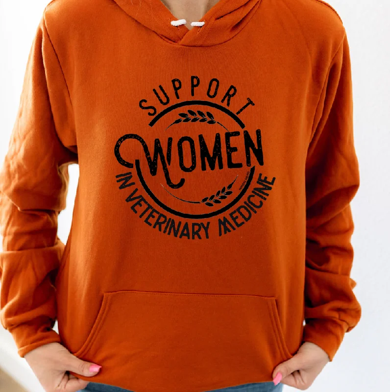 Women's Hooded Sweatshirts with Side PocketsSupport Women in Veterinary Medicine Hoodie (S-3XL) Unisex - Multiple Colors!