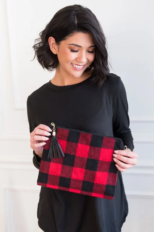 Women's Peter Pan Collar SkirtsEverything You Need Buffalo Check Clutch