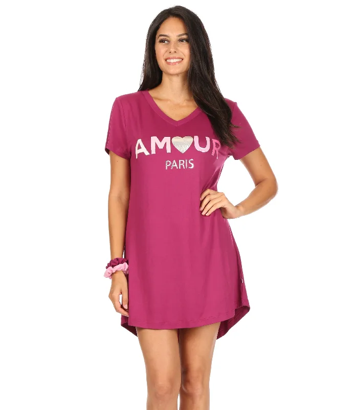 women's pajamas for winter warmthAmour Nightshirt with Scrunchies