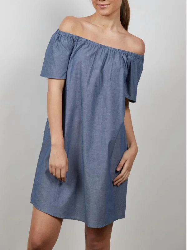 Women's Peter Pan Collar DressesBetsy Dress in Chambray