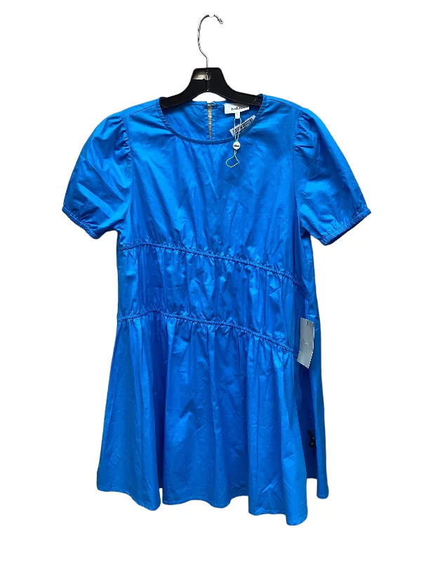 Women's Cap-Sleeve DressesBlue Dress Casual Short Bohme, Size S