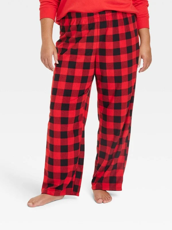 women's pajamas for a night of restWomen's Plaid Sleepwear Pant,Red/Black