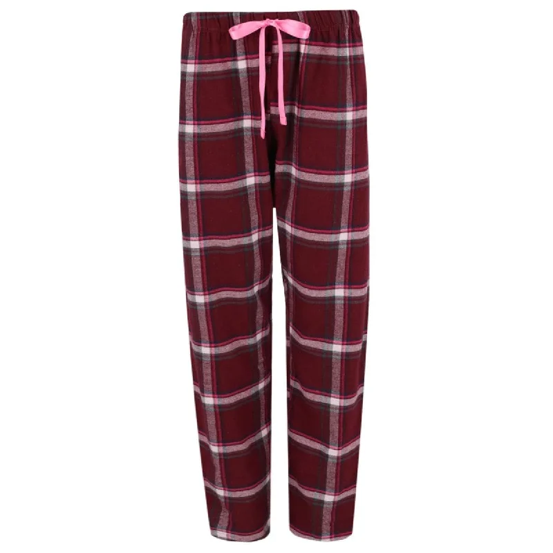 women's pajamas for a cozy night inBottoms Out Women's Plaid Flannel Open Bottom Pants