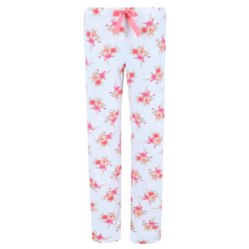 women's pajamas with cozy footiesElegant Emily Women's Floral Pajama Pants