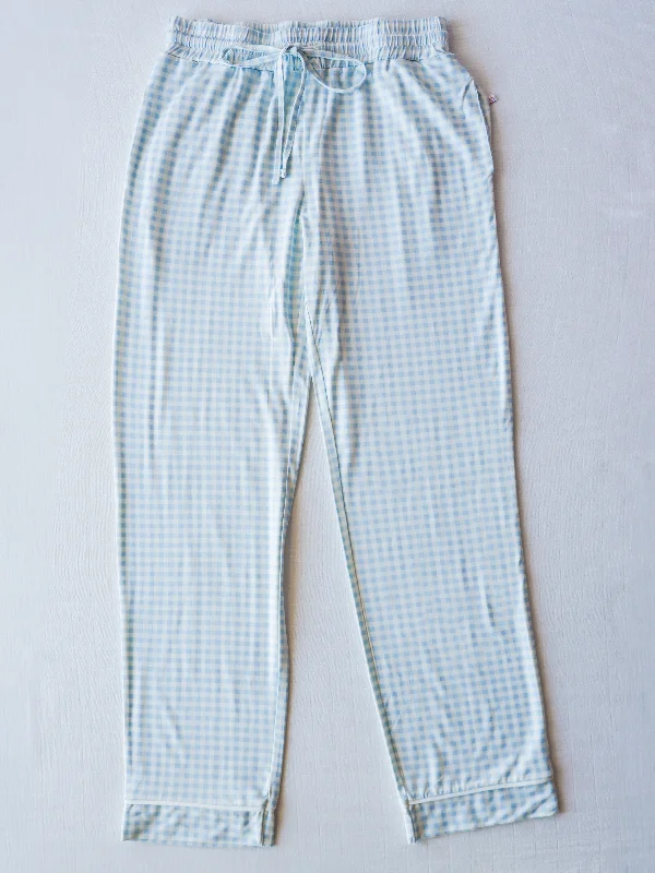 women's cotton pajama setsMen's Cloud Lounge Pants - Sky Blue Check