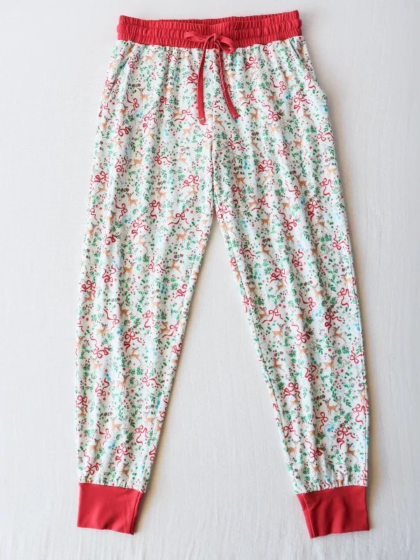 women's pajamas for lounging around the houseMen's Joggers - Holly Jolly Reindeer