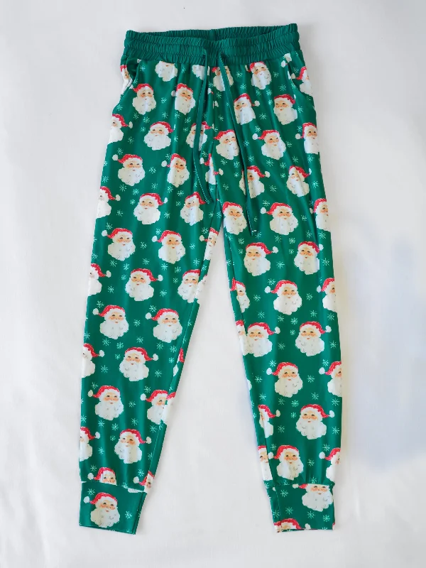 women's pajamas for all-season comfortMen's Joggers - Solid Jolly St Nick in Green