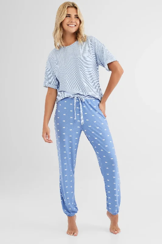 women's pajamas with breathable fabricPantalon jogger pyjama - Femme