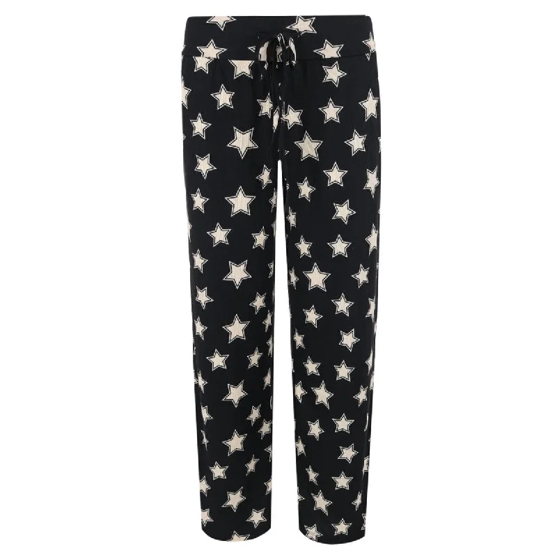 women's pajamas with a comfortable fitPJ Couture Women's Ribbed Patterned Open Bottom Lounge Pants