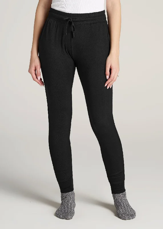 women's pajamas for those who cherish their bedtime routinesCozy Lounge Joggers for Tall Women in Black