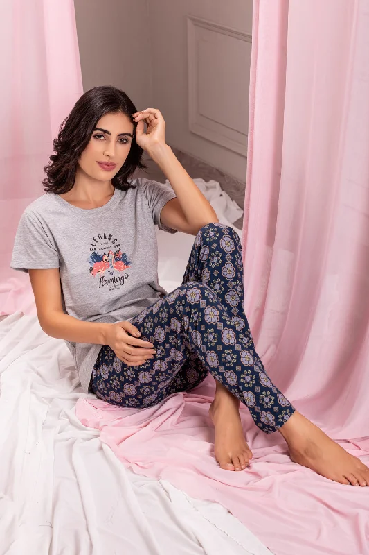 women's pajamas in soft, breathable materialsFlamingo Pj's in pure cotton