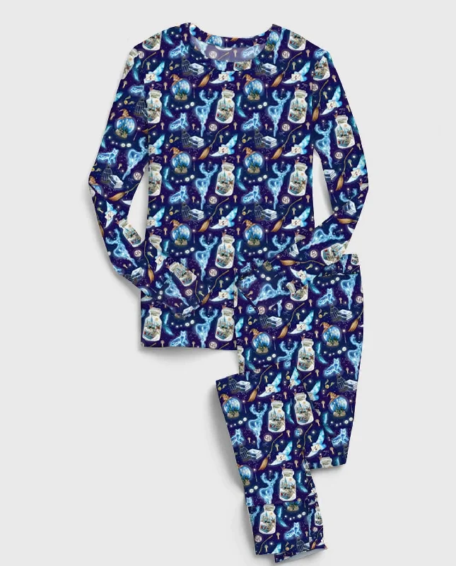 women's pajamas with a cozy, warm feel[Pre Order] Whimsical & Wild Expecto - Bamboo Long Sleeve Lounge Set (EST SHIP LATE MARCH)