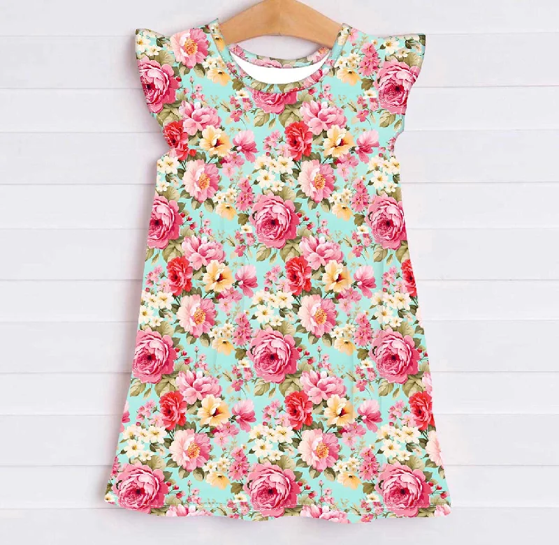 women's pajamas for cold weather[Pre Order] Whimsical & Wild Precious Petals - Girls Bamboo Slumber Dress (EST SHIP LATE MARCH)