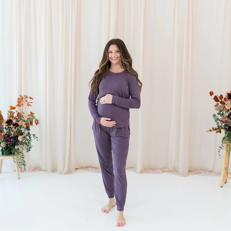 women's pajamas for ultimate relaxationWomen's Jogger Pajama Set in Currant