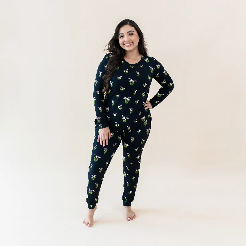 women's pajamas with a stylish cutWomen's Jogger Pajama Set in Midnight Lily