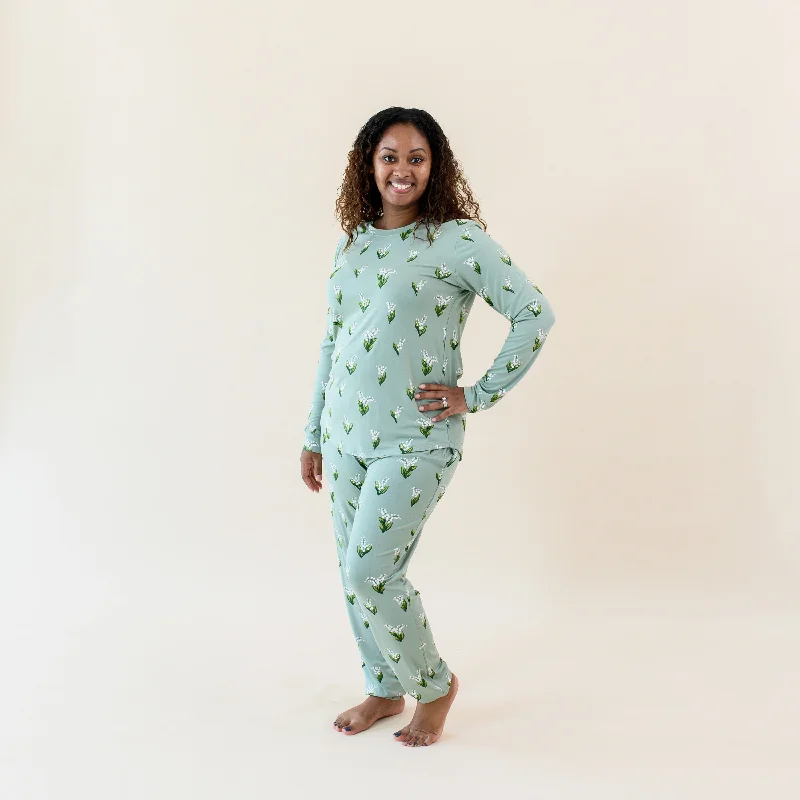 women's pajamas with a snug fitWomen's Jogger Pajama Set in Thyme Lily