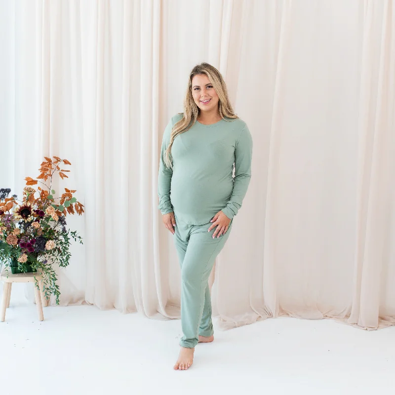 affordable women's pajama setsWomen's Jogger Pajama Set in Thyme