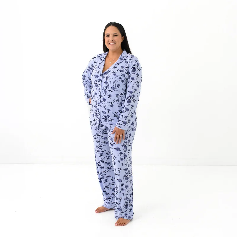 women's pajamas for a night of restWomen's Long Sleeve Pajama Set in Petunia